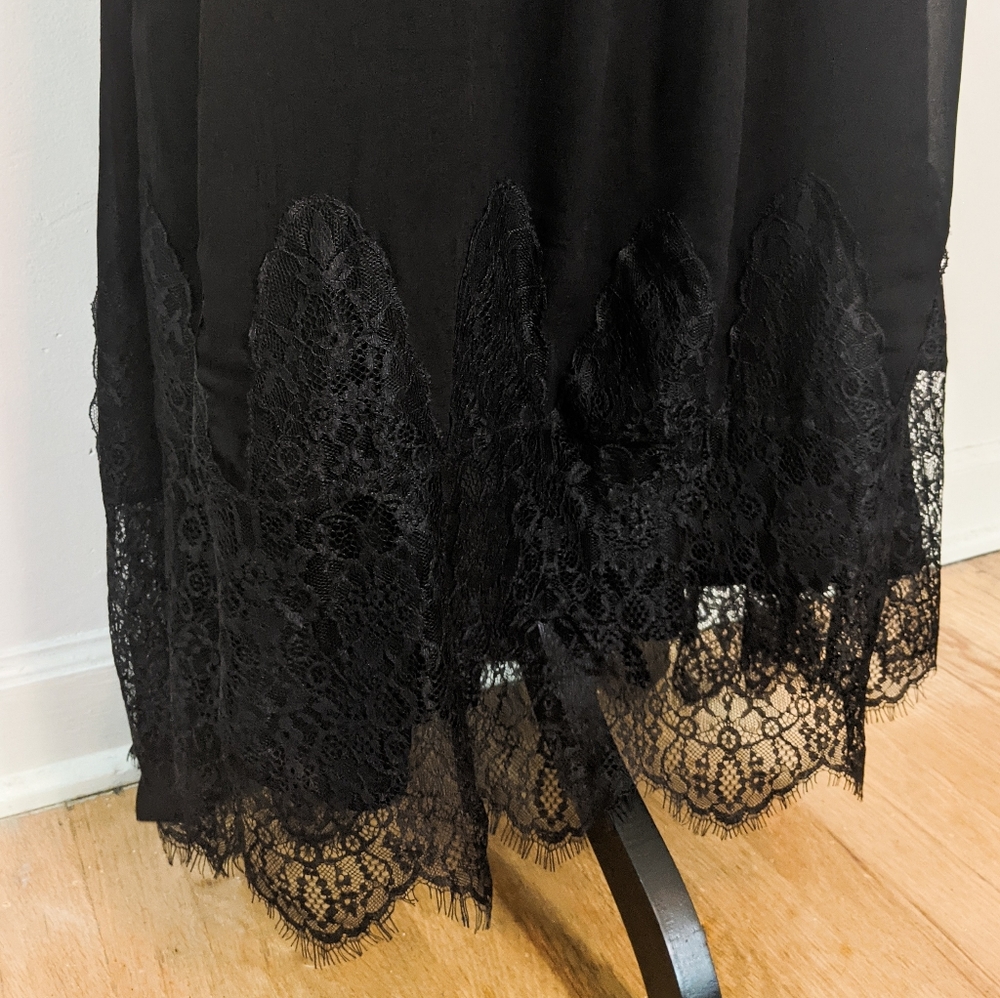 NWT Storia Black Lace Hem Maxi Dress - Picture 4 of 6